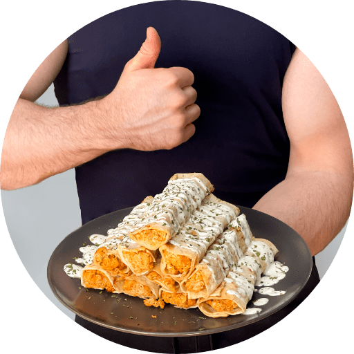 JuicyMacros - Macro-Friendly Recipes - Logo (Circle)