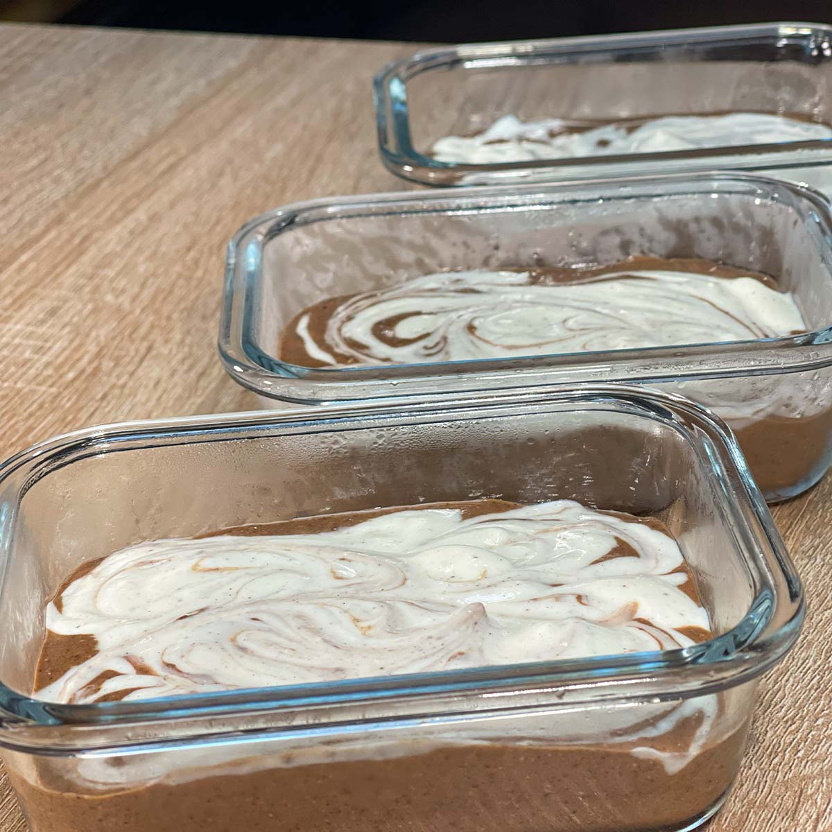 Close-up photo of 3 Chia Seed Pudding with Protein Powder servings